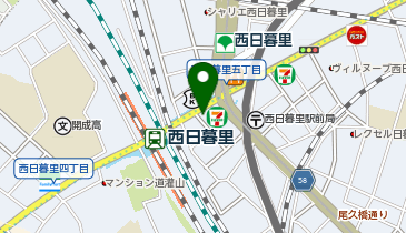 伝説のすた丼屋 西日暮里店の地図画像