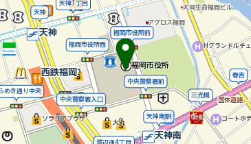 天神証明サービスコーナーの地図画像