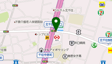 アフロートネイルスクール 東京北千住校の地図画像