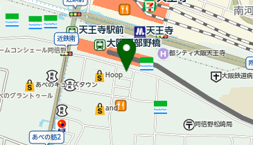 和歌山の中華そば天鳳 阿倍野店の地図画像