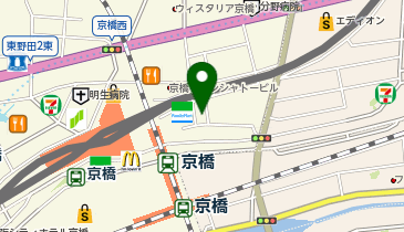 大阪 京橋 個室割烹 麻布の地図画像
