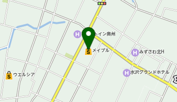 ダイソー&アオヤマ100YEN PLAZA(ヒャクエン プラザ) 水沢メイプル店の地図画像
