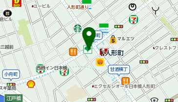 みずほ銀行ATM 都営浅草線人形町駅出張所の地図画像