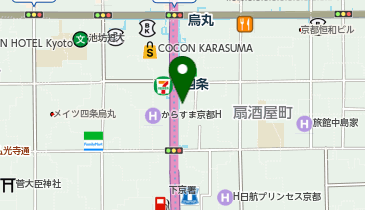 鍼灸Meridian(メリディアン)烏丸の地図画像