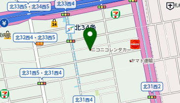 ニコニコレンタカー 札幌北34条駅店の地図画像