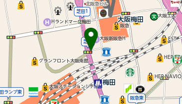 ちいかわらんど キデイランド大阪梅田店の地図画像