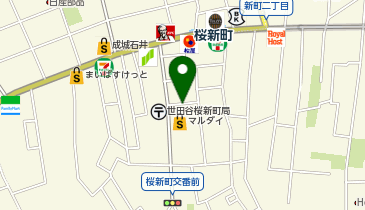 桜新町駅前PCR検査センターの地図画像