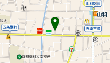 ホリーズカフェ ラクト山科店の地図画像