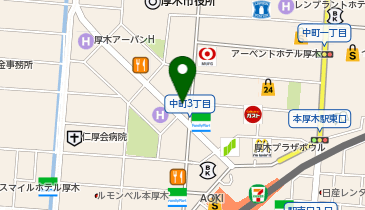 四谷学院 厚木校の地図画像