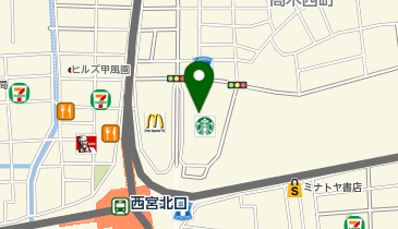 四谷学院 西宮北口校の地図画像