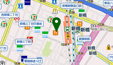 肉めし岡もと 新橋店の地図画像