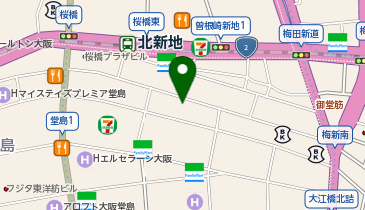 推し活カフェ #北新地 Mina(ハッシュタグキタシンチ ミナ)の地図画像