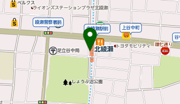 QBハウス(キュービーハウス) マーヴ北綾瀬リエッタ店の地図画像