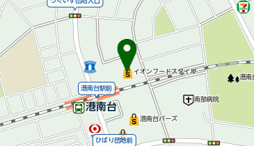 QBハウス(キュービーハウス) イオンフードスタイル港南台店の地図画像