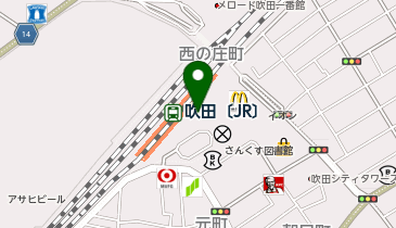 QBハウス(キュービーハウス) JR吹田駅店の地図画像