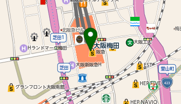QBハウス(キュービーハウス) 阪急梅田茶屋町口店の地図画像