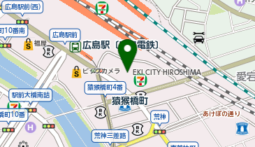 QBハウス(キュービーハウス) エキシティ・ヒロシマ店の地図画像