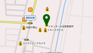 フードボート カフェ イオンモール佐野新都市店の地図画像