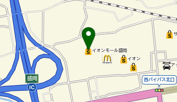 クイックリー イオンモール盛岡店の地図画像