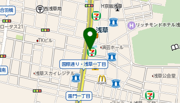 国際通り降車場の地図画像