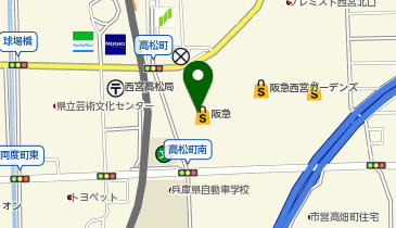 株式会社ユーポス 西宮阪急モビリグランデの地図画像