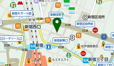 ピュアサウンド 新宿店の地図画像