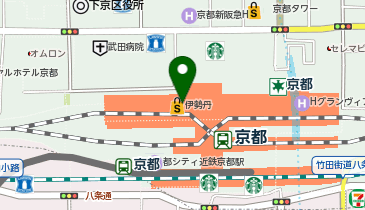 株式会社ルシエシード ジェイアール京都伊勢丹の地図画像