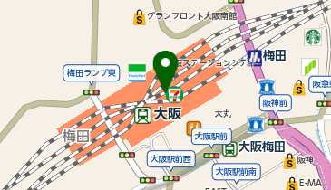 プチバトーショップ 大丸梅田店の地図画像