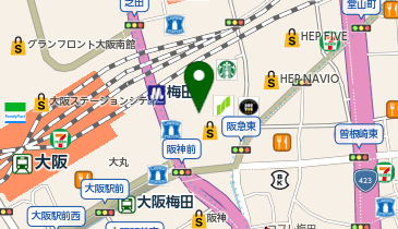 モルトンブラウンジャパン株式会社 阪急うめだ本店の地図画像