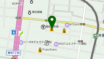 メガネサロン 高松三越の地図画像