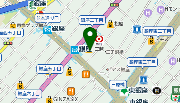 株式会社雅 銀座三越の地図画像
