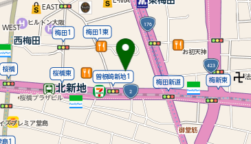 アクセスチケット 大阪3ビル店の地図画像