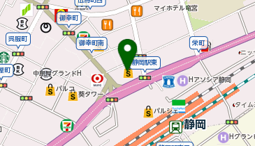 ロレックス ブティック 安心堂 松坂屋静岡の地図画像
