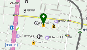 ハートマン 高松三越の地図画像