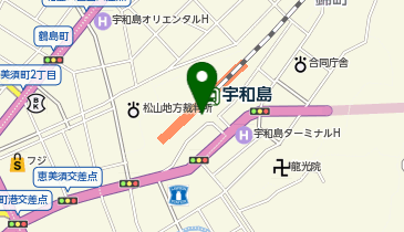 山田屋まんじゅう JR宇和島駅キヨスクの地図画像