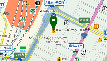 立食い寿司 根室花まる 東京ミッドタウン八重洲店の地図画像