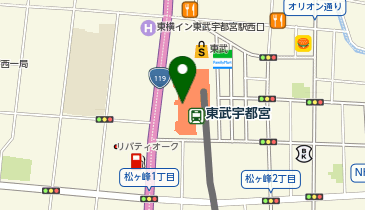 シルクフォーチュン 東武百貨店宇都宮店の地図画像