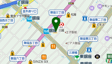 伊藤和四五郎商店 銀座三越店の地図画像