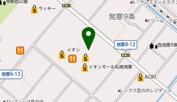 サザエ食品株式会社 イオン札幌発寒店の地図画像