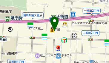 有限会社エムケー 松山 三越店の地図画像