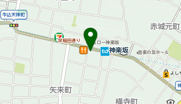 108 yuni/bulle de savon(ユニ ブレ デ サボン) 神楽坂路面の地図画像