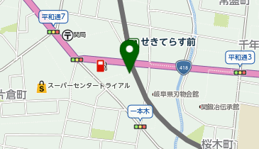 JAランドリー 関平和通店の地図画像