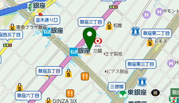 小洞天 三越銀座店の地図画像
