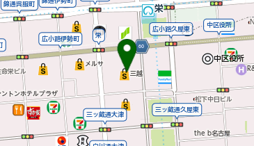 フットマインド 名古屋三越栄店の地図画像