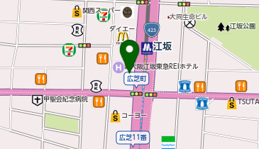 21時にアイス 江坂店の地図画像