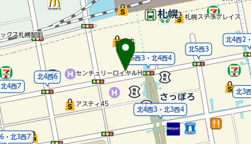 ビアードパパの作りたて工房 アピア札幌店の地図画像