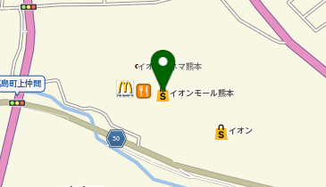 ネクサスエナジー嘉島店 イオンモール熊本店の地図画像