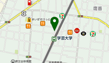 山六ひもの 学芸大学店の地図画像