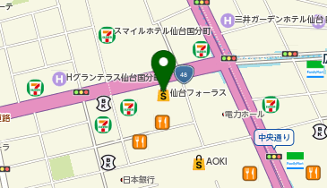 ラヴサックス 仙台フォーラス店の地図画像