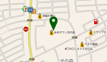 エステール 光の森店の地図画像